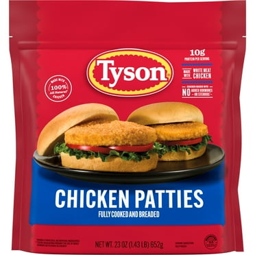 Tyson White Meat Chicken Patties, 23 oz (Frozen, Fully Cooked)