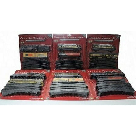 Wowtoyz Classic Model Train Sets Ready to Run Toddler with Steam Plastic, Muticolor, 14 Pcs