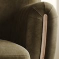thumbnail image 4 of Valencia Emerald Accent Chair| Ultra Soft Velvet Fabric, Timeless Classic Design, Ultimate Comfort, Olive Green, 4 of 5