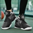 thumbnail image 3 of Bolognifi Men's High Top Basketball Sports Shoes Fashionable Anti Slip Basketball Boots, 3 of 8