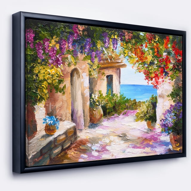 Designart - Summer Seascape - Landscape Art Print Framed Canvas