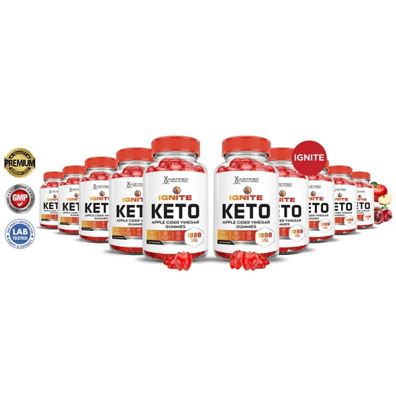 (10 Pack) Ignite Keto ACV Gummies 1000MG Dietary Supplement 600 Gummys