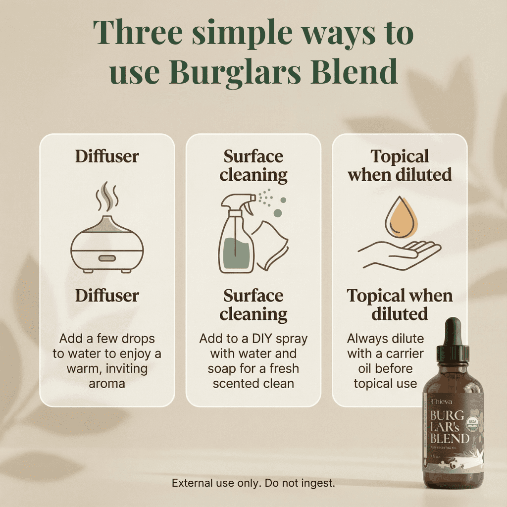 Thieva Immunity Essential Oil Blend, USDA Certified Therapeutic Grade, 4 oz — Based on The Tale of Four Bandits