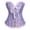 Blue, variant on Plus Size Corset Tops for Women Ruffle Button Dwon Bustier Shapewear Lingerie Oversize Lace Tied Push Up Bodysuit