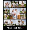 thumbnail image 5 of AISENIN Personalized Soft Fleece Throw Blanket with Photos Text for Anniversary Birthday, Customized Photo Collage Blankets for Women Men Boyfriend Couples Family, 5 of 5