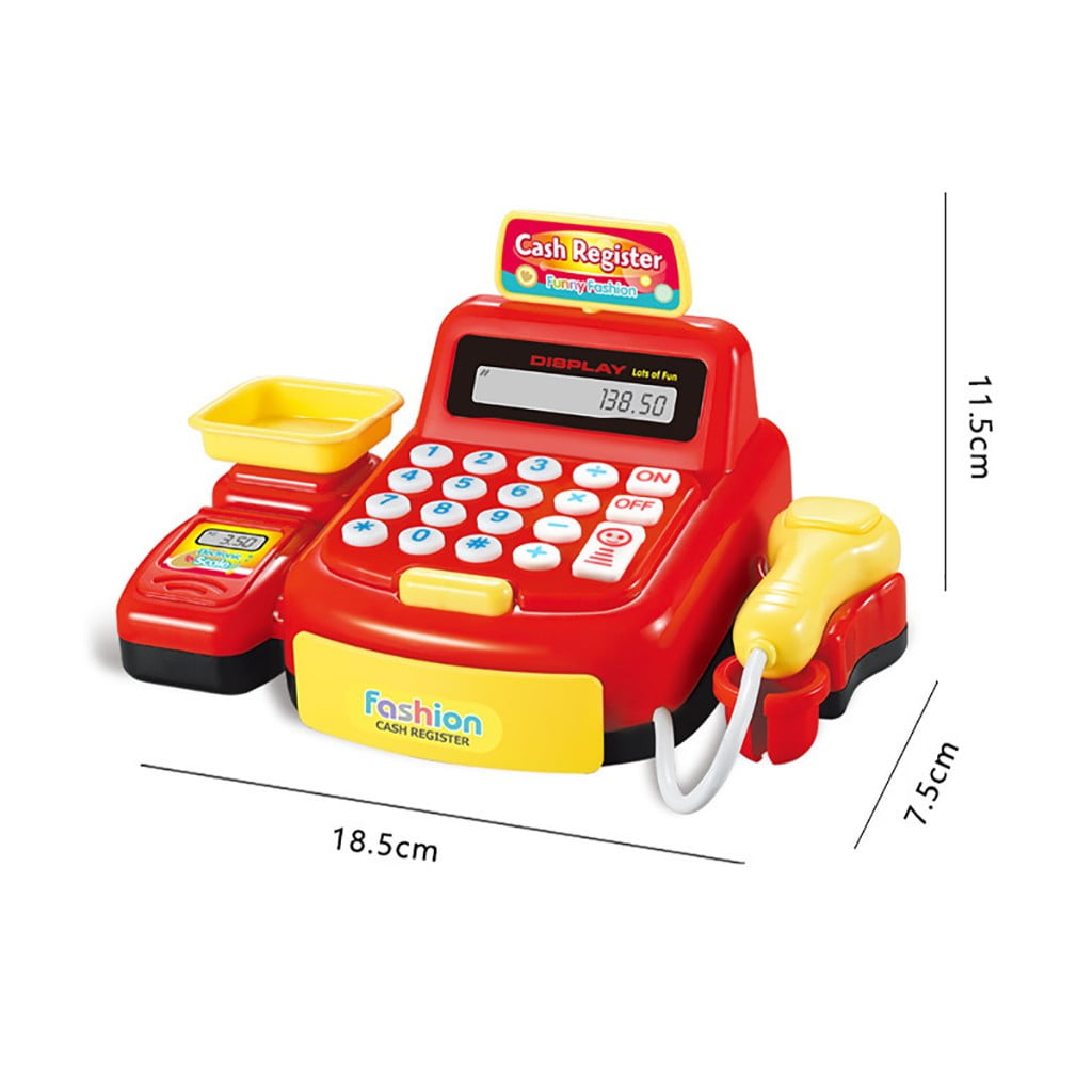 Details about   Cash Register Pretend Play Supermarket Shop Toys with Calculator Telephone,
