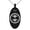 Black, variant on Stainless Steel Shibata Samurai Crest Engraved Small Oval Charm Pendant Necklace