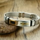 thumbnail image 5 of Pulsera religiosa ajustable con cruz de acero inoxidable de 12 mm de ancho para hombres y mujeres Oro, 5 of 7
