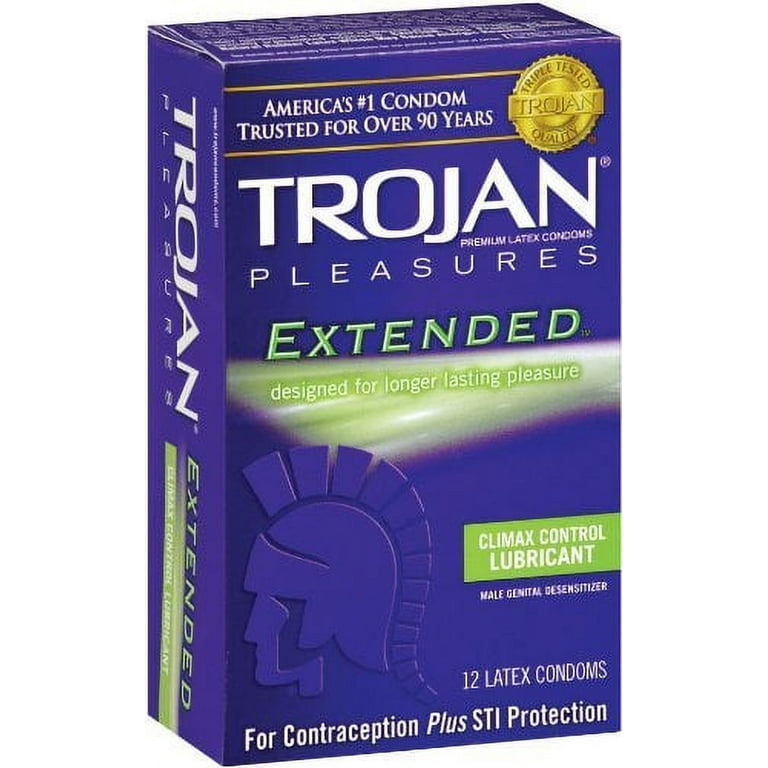 Trojan Extended Climax Control Lubricated Condoms, 12 Count - Walmart.com