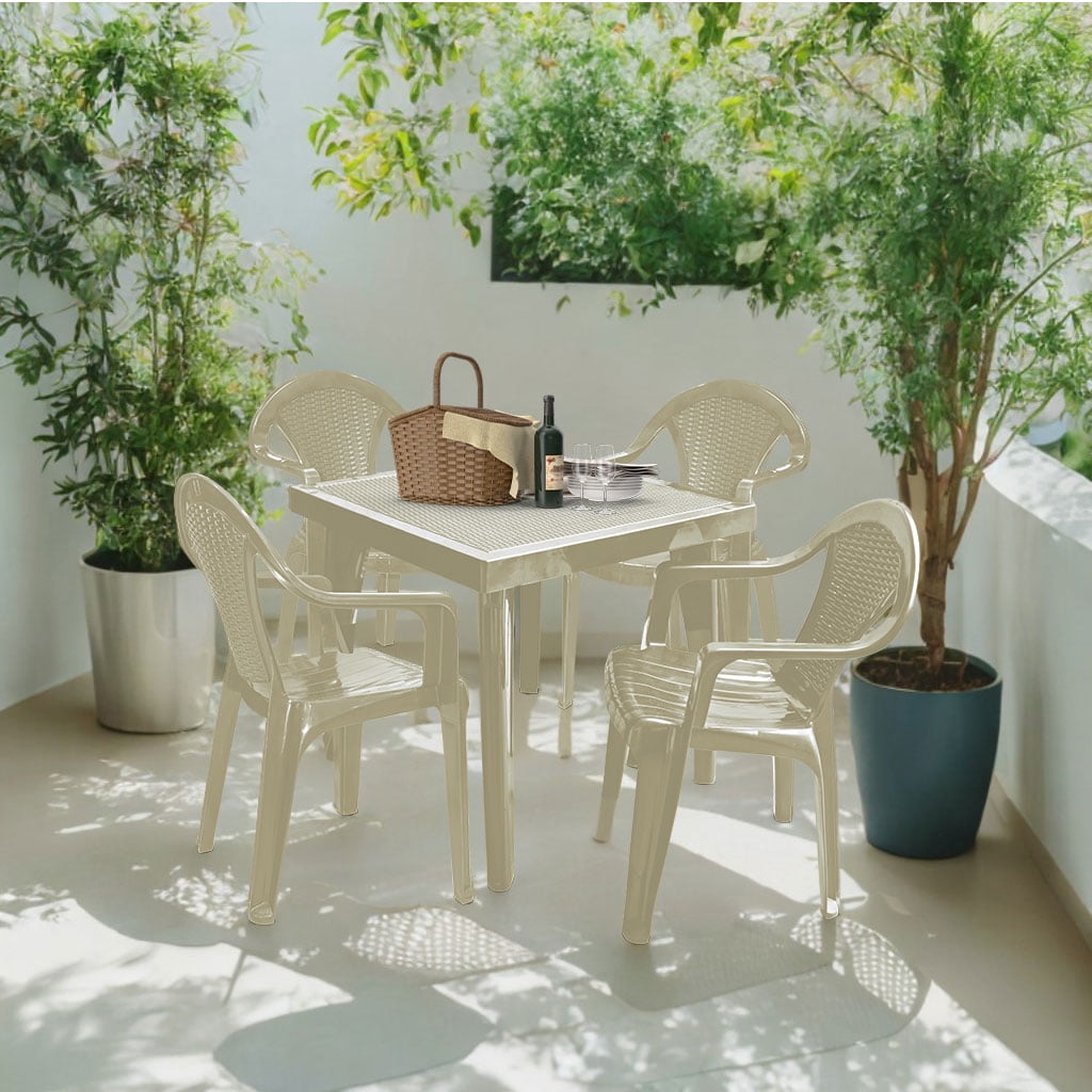 resin patio table and chairs set