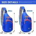 thumbnail image 5 of Peicees Mochila pequeña con bandolera, impermeable, unisex, bandolera en el pecho, 5 of 5