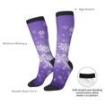thumbnail image 4 of Sigee Snowfall Sky White Purple for Socks for Men Women Socks Stocking Compression Socks, 4 of 6