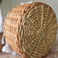 thumbnail image 4 of Flower Girl Baskets Wicker Woven Basket Willow Hand Woven Basket with Handle and Lace Bow Picnic Basket Woven Eggs Candy Basket Flower Basket for Wedding, Picnic Foods Storage Basket for Hiking, 4 of 8