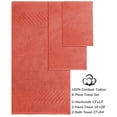 thumbnail image 2 of Feather and Stitch Premium 100% Cotton 6-Piece Towel Set, Coral – Soft, Plush, and Absorbent Bathroom Towels, 2 of 5