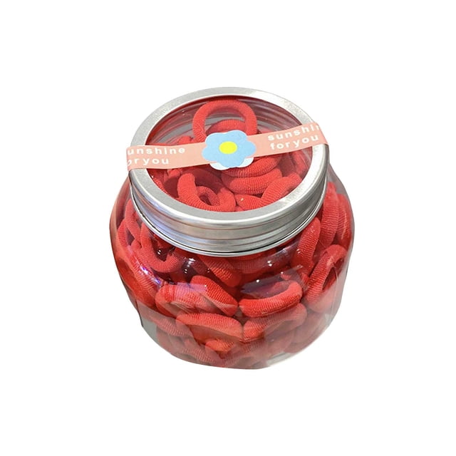 Paquete de 100 gomas elásticas para el pelo, cintas gruesas, elásticas y suaves, sin costuras, para niñas, hombres y mujeres