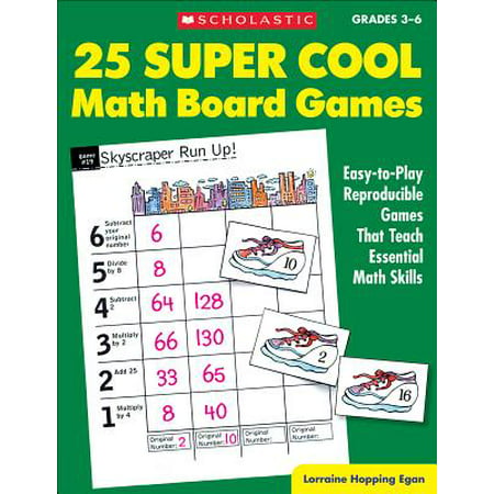 25 Super Cool Math Board Games : Easy-To-Play Reproducible Games That Teach Essential Math (Best Way To Teach Math)