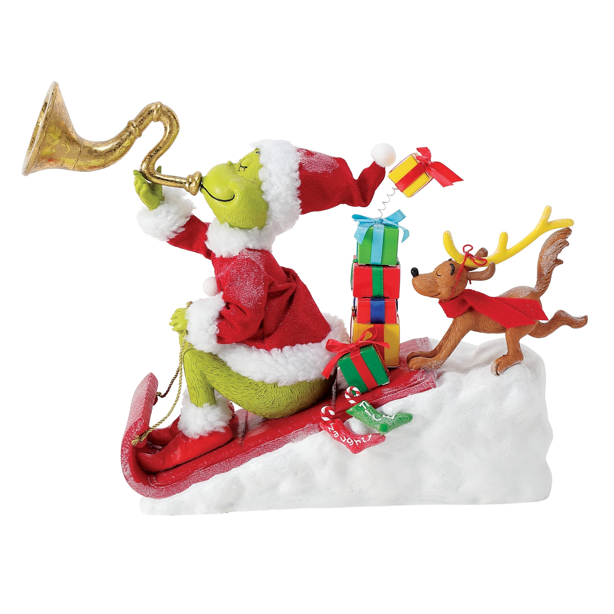 Department 56 Possible Dreams Here Comes the Grinch Christmas Multicolor Figurine 11in H