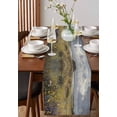 thumbnail image 2 of Spring Floral Burlap Cotton Table Runner 13x60 Inches Long, Modern Oil Painting Farmhouse Farmhouse Table Runners, Outdoor Dining Tablecloths Decor for Baby Shower/Party/Wedding, 2 of 6