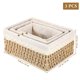 thumbnail image 2 of 3pcs Desktop Storage Basket Sundries Organizer Rattan Woven Storage Box, 2 of 2