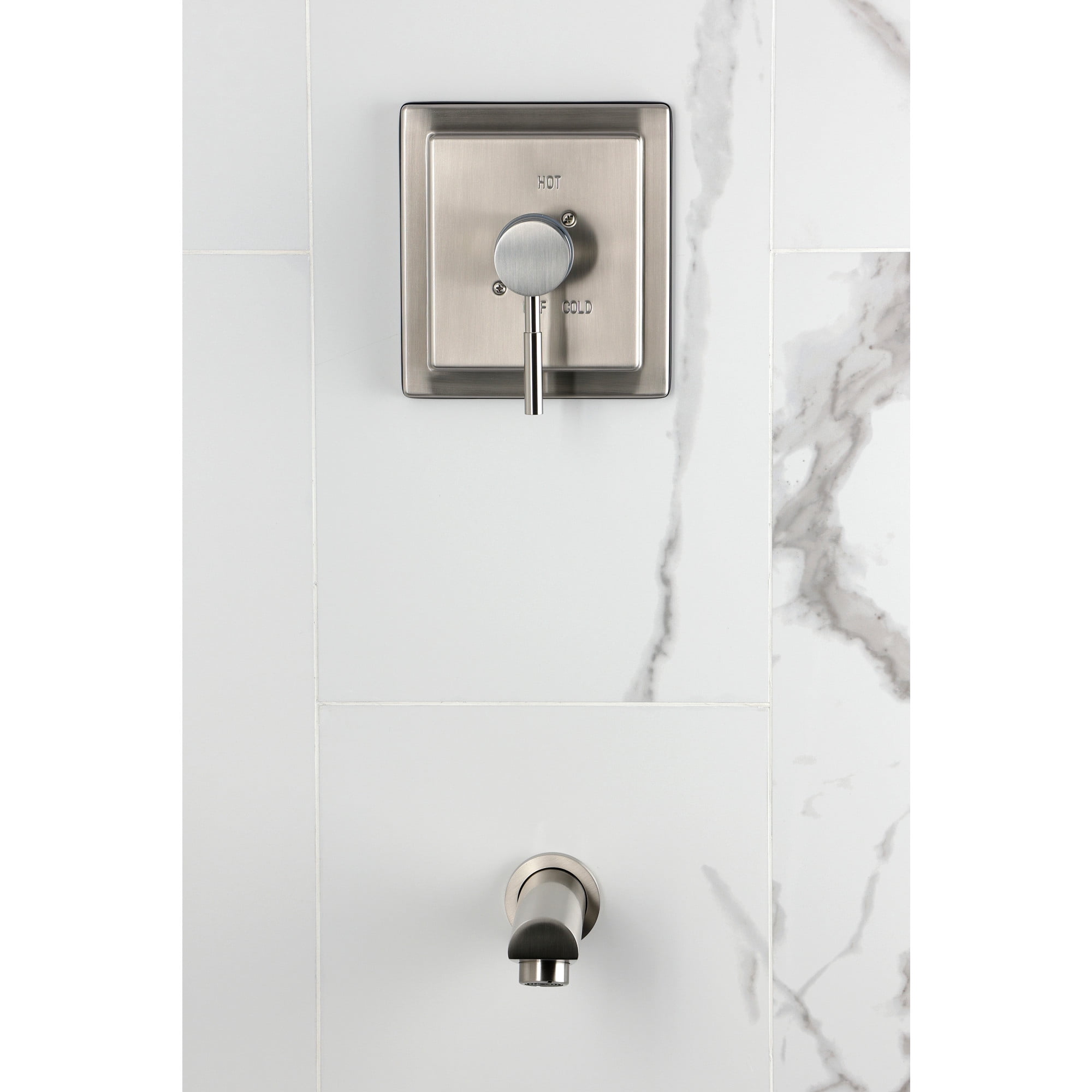Kingston Brass KB8658DLTO Concord Single-Handle Pressure Balanced Tub Faucet in Brushed Nickel