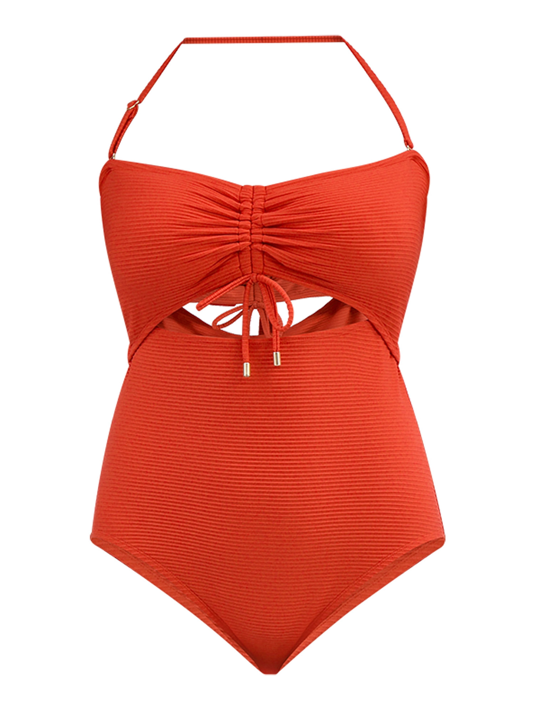 Maillot De Bain Bas Taille Haute Time And Tru - Taille 1X (16W-18W) - Orange - Neuf Avec étiquettes