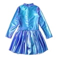 thumbnail image 4 of Alvivi Kids Girls Metallic Figure Ice Skating Dress Long Sleeve Leotard Dancewear, 4 of 7