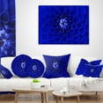 thumbnail image 3 of Designart Abstract Blue Flower Design - Floral Throw Pillow - 16x16, 3 of 4