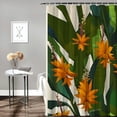 thumbnail image 2 of Orinice Fabric Bathroom Curtain Spring Peak Time Contemporary Plant Textile Coloring Bird Garden Paradise Flowers Nature Textures Shower Curtain Waterproof Shower Curtain Set with Hooks  60x72, 2 of 7