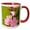 Red/White, variant on 3drose, Slug Eggs, Rose Checker Mallow Flower - Us38 Rbr0268 - Rick A. Brown, 15oz Mug