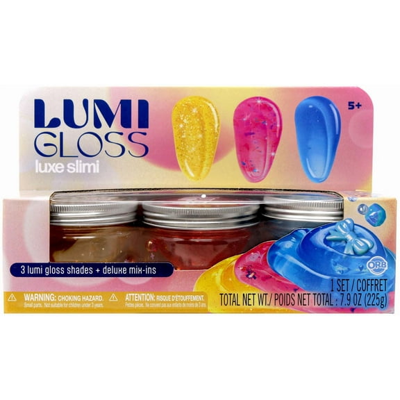 Lumi Gloss Luxe Slimi Yellow, Pink & Blue Slime 3-Pack