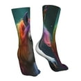 thumbnail image 7 of KLL Colorful Haired White Horse Print Womens Crew Socks Athletic Middle Tube Long Socks Novelty Socks Gifts For Men, 7 of 7