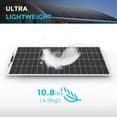 thumbnail image 3 of Renogy Panel solar de 200 W, 12 V, monocristalino ligero, ultraflexible, flexible, mono fuera de la red, cargador para vehículos marinos, caravanas, furgonetas, coches, barcos, superficies curvas, 3 of 5