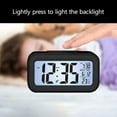 thumbnail image 5 of Christmas Gifts Liweisiy Digital Alarm Clock With Background Lighting Lcd Display Temperature Monitor Snooze Alarm With Smart Clock Calendar D5539 Black, 5 of 6