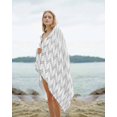 thumbnail image 2 of Boho Gray Beach Towels Oversized Super Absorbent, White Chevron Stripes Abstract Geometric Lightweight Bath Towel Quick Dry Sets For Bathroom/Pool/Rv Camping/Beach Play/Gym Room/Picnic 30"x60", 2 of 8
