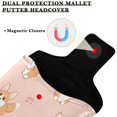 thumbnail image 3 of Haosy Corgi and Footprints Golf Mallet Putter Cover Strong Magnetic Leather Golf Club Headcover Closure, 3 of 7