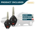 thumbnail image 5 of AKS KEYS New Replacement for Mitsubishi Endeavor Remote Head Key Fob 3B - OUCG8D-620M-A (2 Pack), 5 of 5