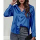 thumbnail image 4 of Blusa Moda Casual Holgada Elegante Manga Larga Para Mujer,Rojo,L, 4 of 4