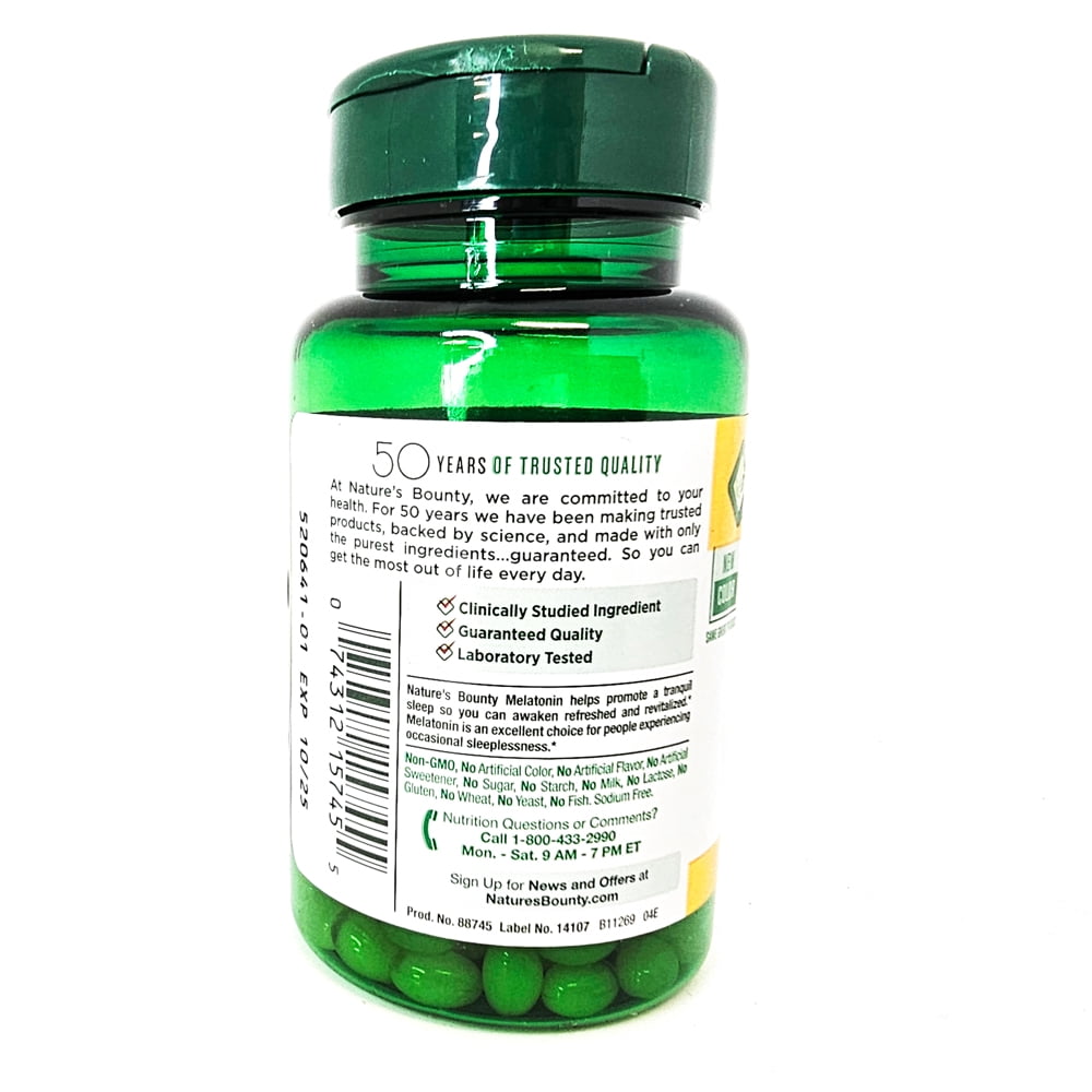 Nature's Bounty Melatonin. Dietary Supplement. Promotes Relaxation and Sleep Health. 5 mg. 90 Softgels. Pack of 2