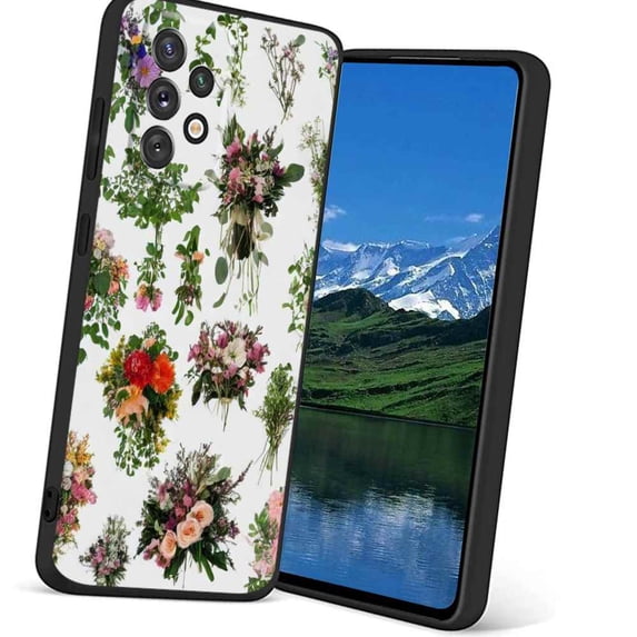 Compatible with Samsung Galaxy A52 5G Phone Case, Floral-253 Case Silicone Protective for Teen Girl Boy Case for Samsung Galaxy A52 5G