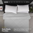 thumbnail image 4 of Cooling Oversized All-Season Reversible Single Comforter - Twin/Twin XL, Silver, 4 of 4