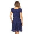 thumbnail image 3 of Women's Floral Lace Short Sleeve A-Line Formal Party Midi Dress, 3 of 6