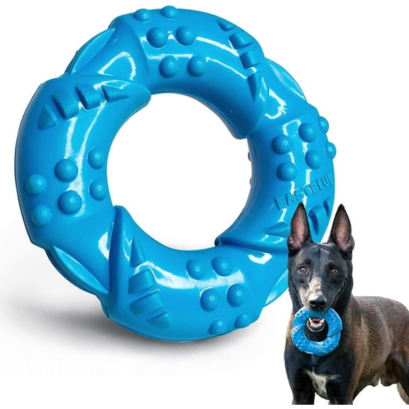 Dog Toys for Aggressive Chewers Dog Toy Interactive Dog Toys for Large Dog Chew Toys for Aggressive Chewers,Dinosam Indestructible Dog Toy for Medium Large Dogs, Blue