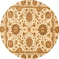 thumbnail image 1 of Ahgly Company Indoor Round Abstract Orange Modern Area Rugs, 3' Round, 1 of 4