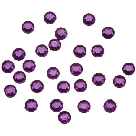 - Amethyst Stick On Rhinestones: Round, 5mm