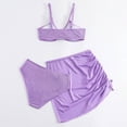 thumbnail image 3 of SHenli Girls Swimsuits Ruffle Bikini Sets for Girls Spaghetti Strap Tankini with Shorts 3 Pieces Cut Out Girls Bathing Suit Purple 9-10 Years, 3 of 5