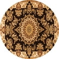 thumbnail image 1 of Ahgly Company Indoor Round Medallion Orange Traditional Area Rugs, 8' Round, 1 of 1
