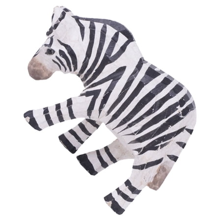 LITINKIMI Zebra Table Sculpture Wood Carved Decor 1 Set 2.95x2.17x0.98in