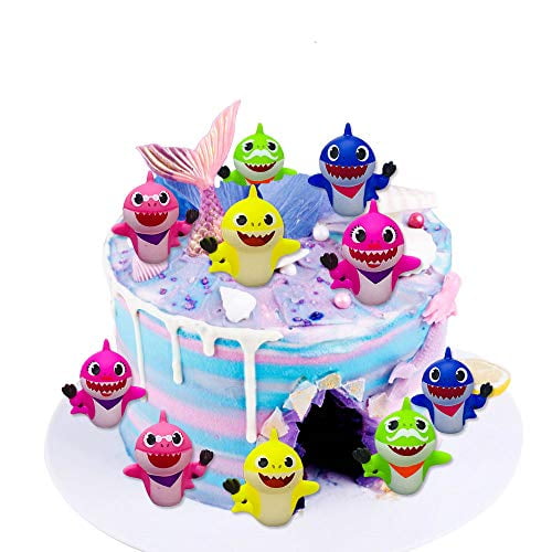 Sienon Shark Cake Toppers 10 Pcs Shark Birthday Cake Toppers With Bright Colors Little Cute Shark Family Cake Decorations For Shark Theme Cake For Kids Birthday Party Baby Shower Shark Theme Party Sienon Shark Cake Toppers 10 Pcs Shark Birthday Cake Toppers With Bright Colors Little Cute Shark Family Cake Decorations For Shark Theme Cake For Kids Birthday Party Baby Shower Shark Theme Party
