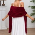thumbnail image 2 of HNMKIU Elegant Velvet For Wedding And Evening Events A Soft Shawl Scarf For Bridesmaids And Guests ,One Size, 2 of 7