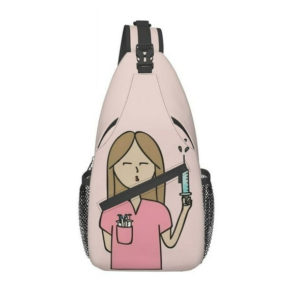 Cool Enfermera En Apuros Doctor Nurse Medical Sling Bag for Cycling Camping Men Chest Crossbody Backpack Shoulder Daypack
